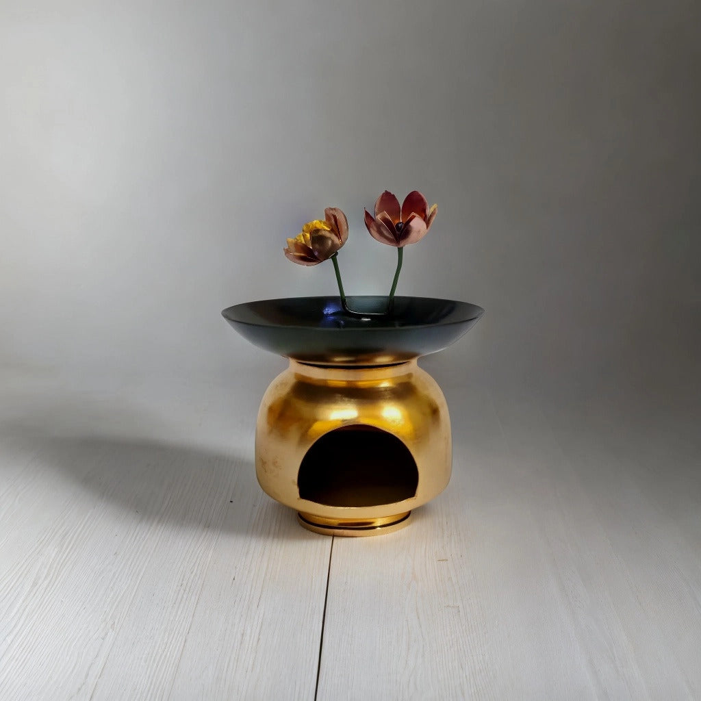 MDD Shope Pure Source India Oil Burner, Oil Diffuser, Made by Solid Brass.