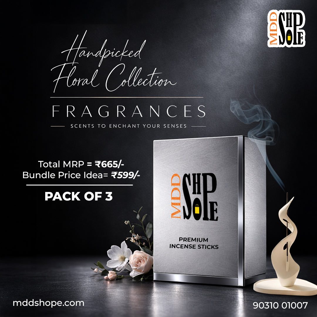 Handpicked Floral Incense Collection by MDD Shope premium incense sticks set
Premium floral fragrance incense sticks rose lavender spiritual aroma
Handpicked incense sticks collection for meditation and spiritual rituals
Premium floral agarbatti incense set rose lavender fragrance
MDD Shope sacred floral incense sticks for meditation and puja