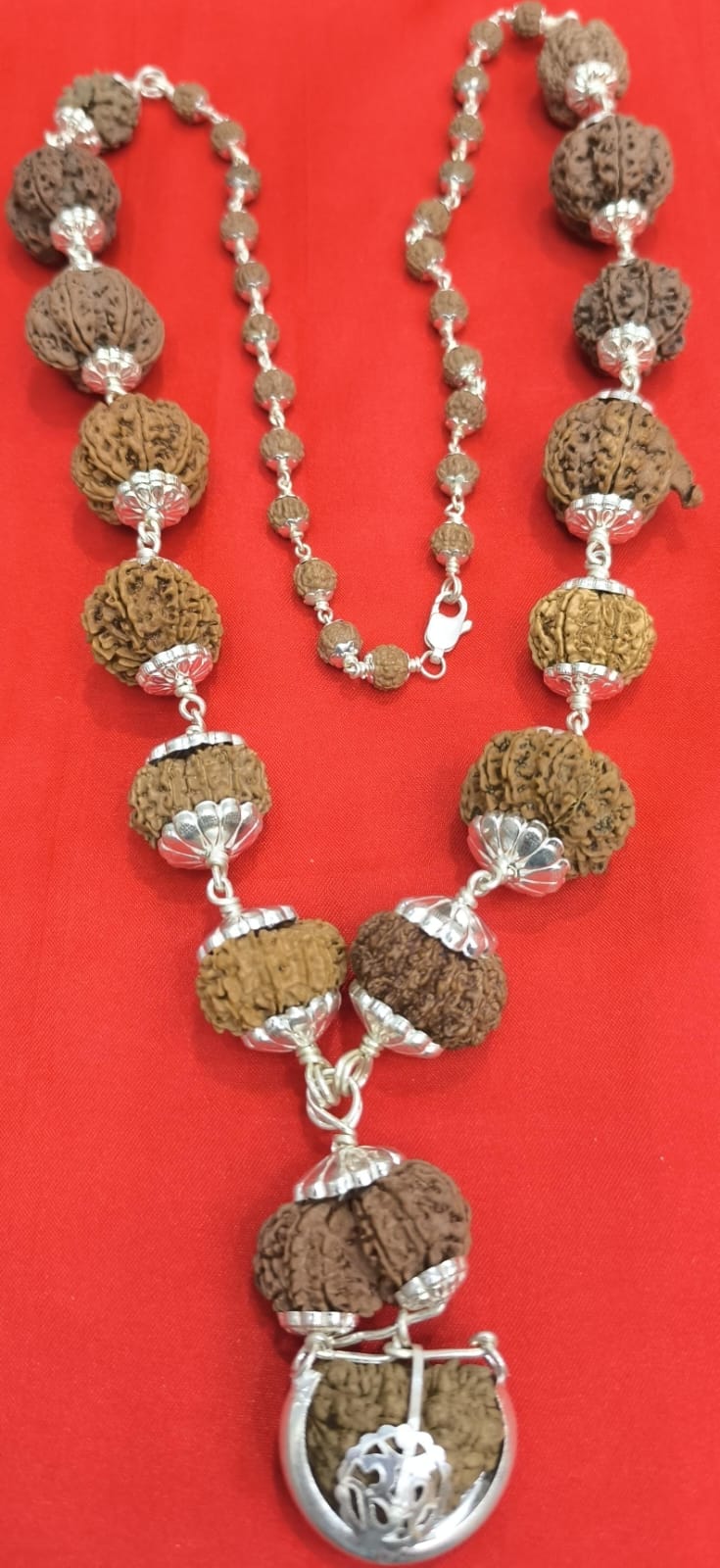 1 Mukhi to 14 Mukhi Rudraksha Siddha mala (Nepal Beads) Silver cap