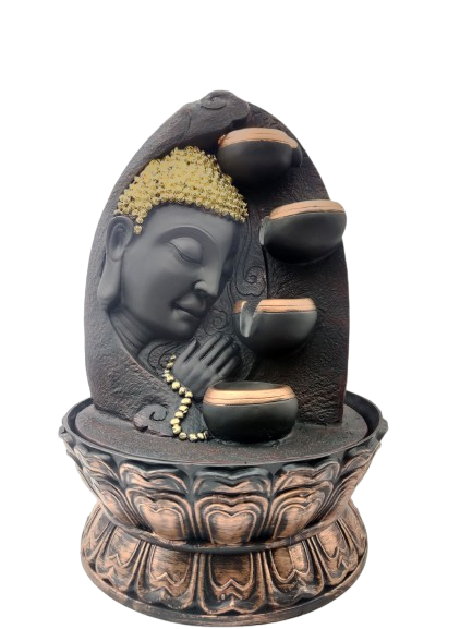 MDD SHOPE Black Buddha Side FACE Water Fountain (B1)