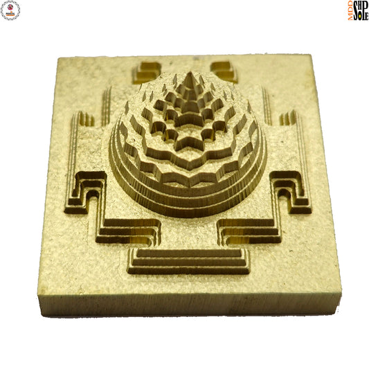 Premium Meru Shri Yantra Gold Plated (with Accurate CNC Cutting)