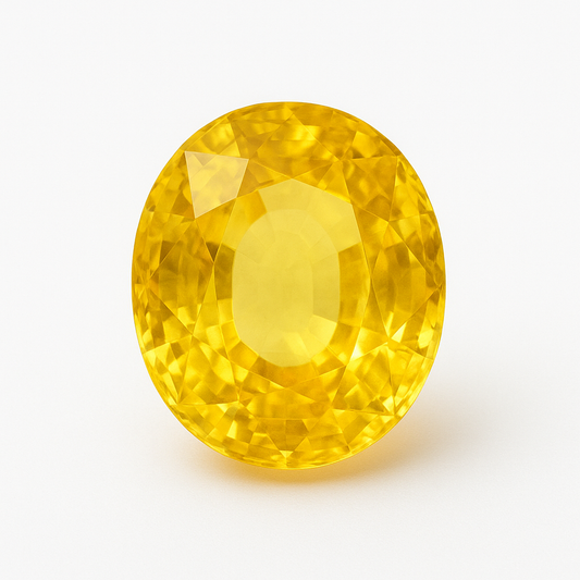 Natural Yellow Sapphire 6.71 ct Pukhraj certified gemstone
Lab certified Pukhraj astrology prosperity gemstone